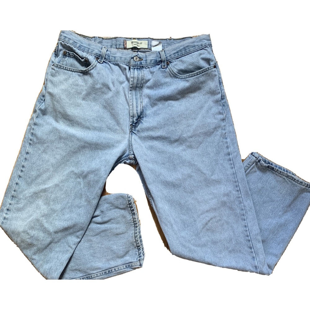 LEVI'S Men's 505 Blue JEANS 40 X 30 Light Wash "Regular Fit" Red Tab Levis NICE